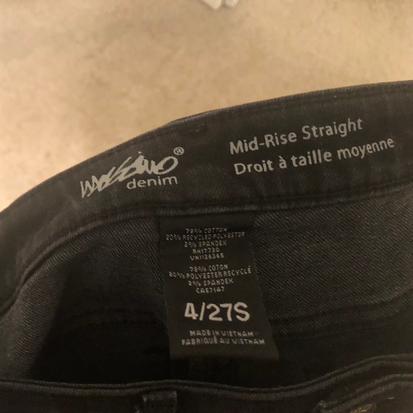 Mossimo Women's Black Jeans Mid-Rise Straight Leg (Size 27) (Size 4) - Picture 5 of 5